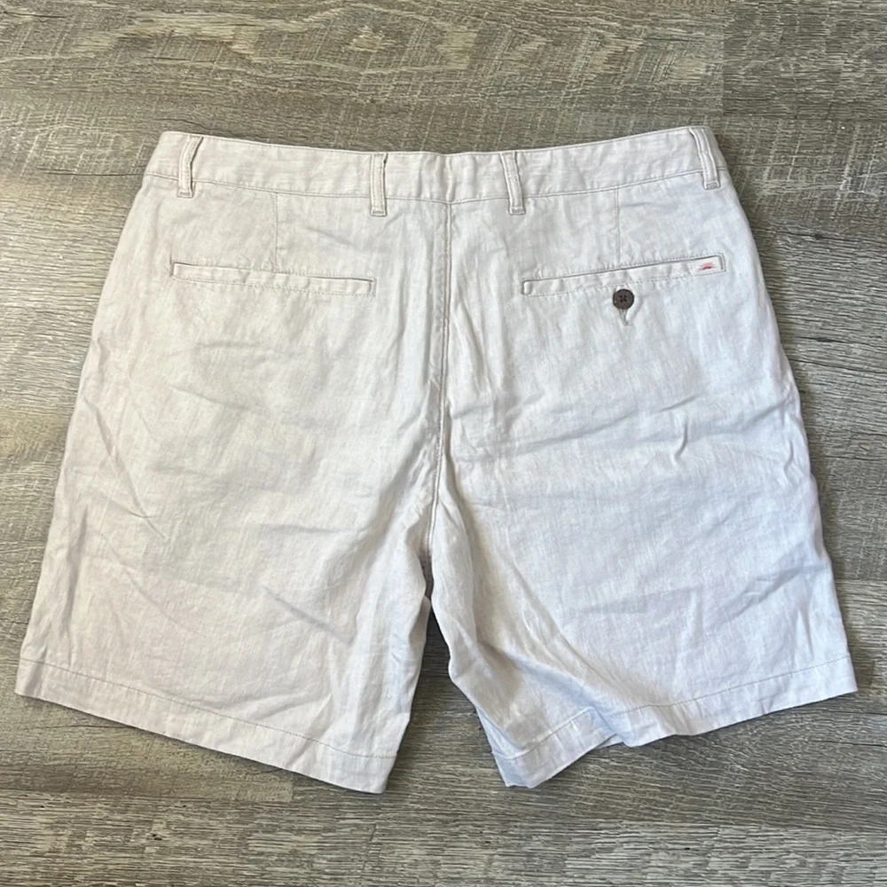 Faherty Linen Cotten Blend Light Beige Shorts Size 35